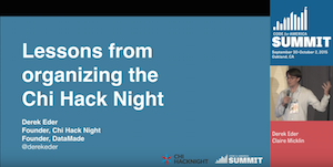 Lessons from Organizing the Chi Hack Night